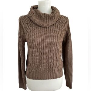 Pink Rose Brown Cableknit Sweater